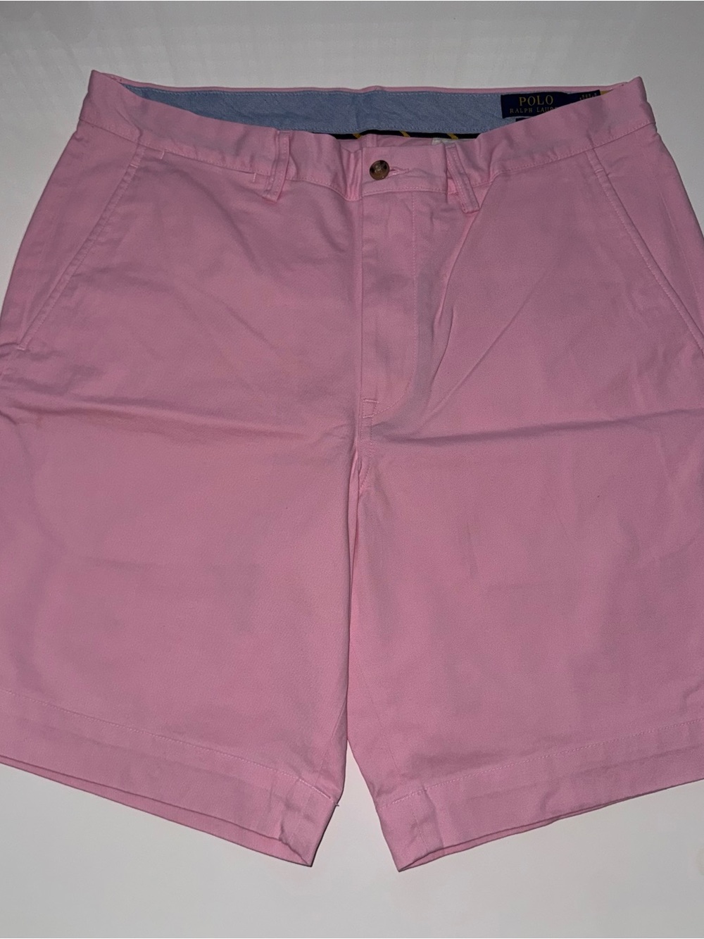 Ralph Lauren Pink Men's Flat Front Chino Shorts